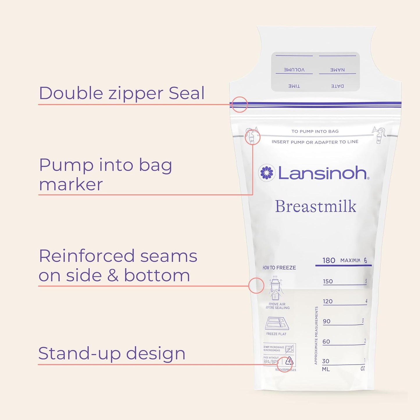 50 Ct Breastmilk Storage Bags